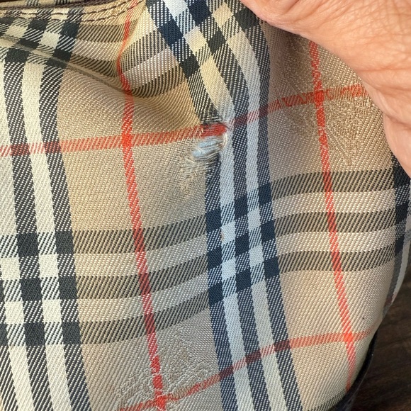 Burberry Beige and Brown Checkered Hobo Bag - Picture 5 of 6
